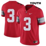 Youth NCAA Ohio State Buckeyes Damon Arnette #3 College Stitched 2018 Spring Game No Name Authentic Nike Red Football Jersey ZA20T68QD